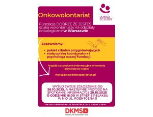 Poszukiwani wolontariusze na oddziały onkologiczne