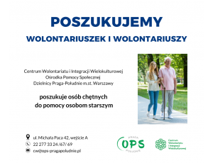 Pomoc osobom starszym - Wolontariat Towarzyszący